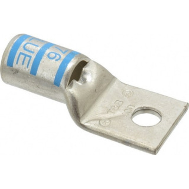 Thomas & Betts 400 kcmil Wire Noninsulated Compression Connection Square Ring Terminal 1/2 Stud, 3.2 OAL x 1.41 Wide, Tin Plated Copper Contact 54116 - 54056973