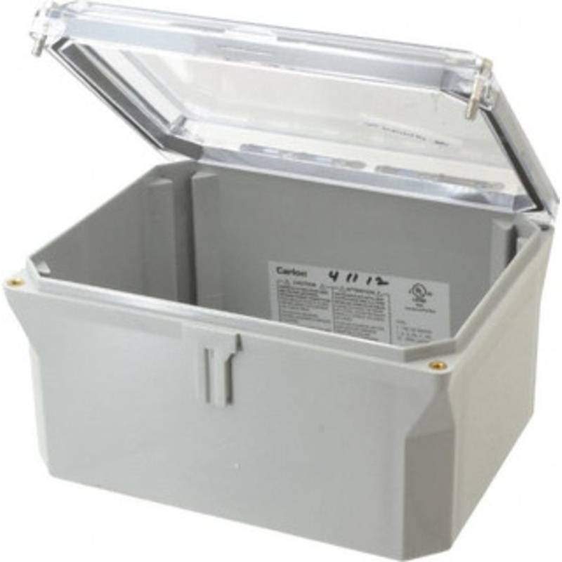 Thomas & Betts NEMA 1, 2, 3, 4, 12, 3S, 3SX, 3X, 4X Polycarbonate Standard Enclosure with Hinge Flat Cover 6 Wide x 8 High x 4 Deep, Impact Resistant NC864 - 54088935