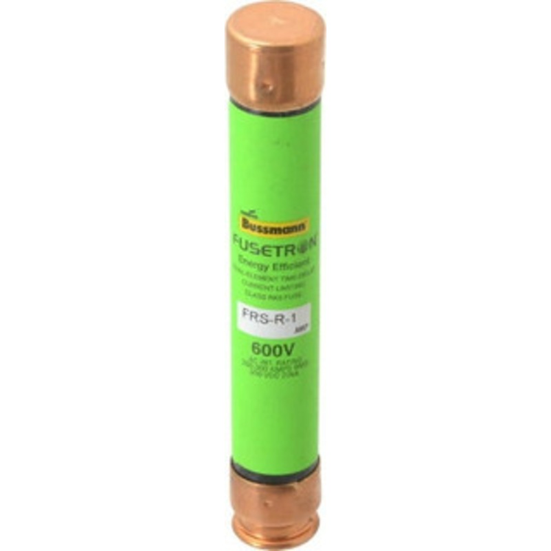 Bussmann 300 VDC, 600 VAC, 1 Amp, Time Delay General Purpose Fuse Fuse Holder Mount, 127mm OAL, 20 at DC, 200 (RMS) kA Rating, 13/16 Diam FRS-R-1 - 75908459