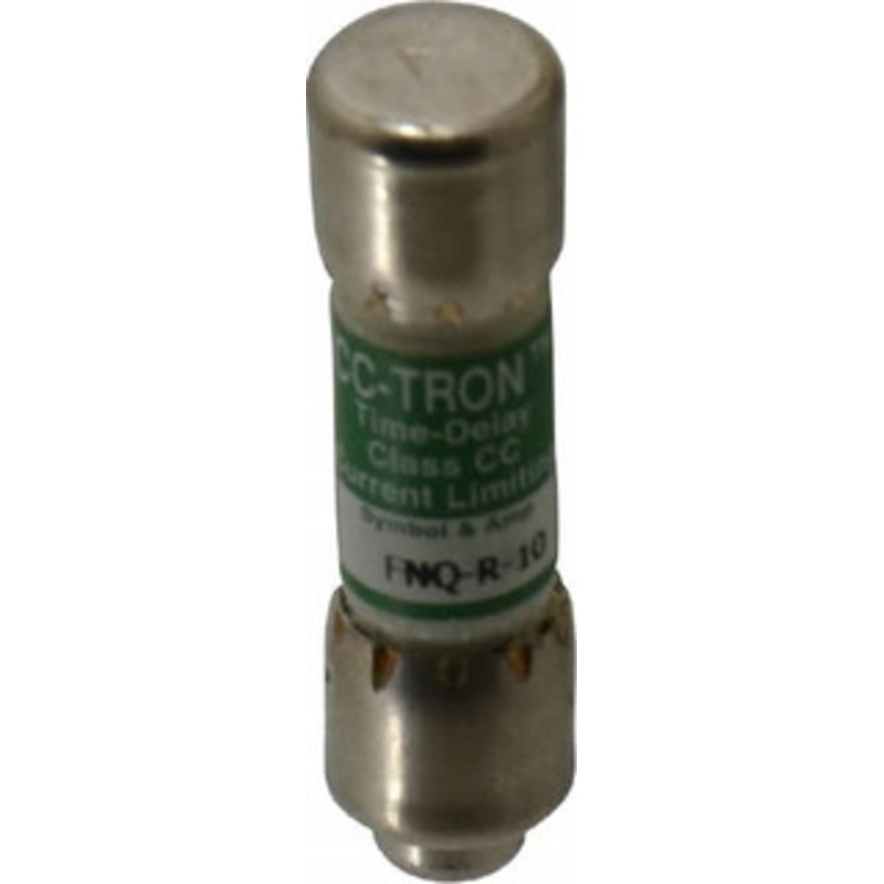 Bussmann 300 VDC, 600 VAC, 10 Amp, Time Delay General Purpose Fuse Fuse Holder Mount, 1-1/2 OAL, 200 at AC (RMS) kA Rating, 13/32 Diam FNQ-R-10 - 75915686