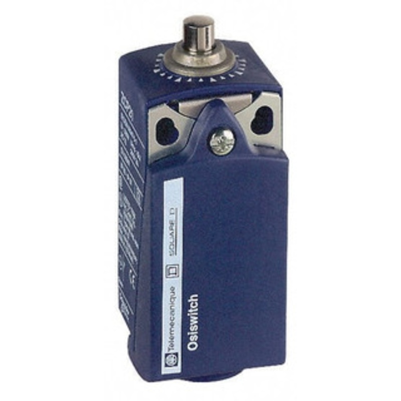 Telemecanique Sensors SPDT, NC/NO, 240 VAC, 250 VDC, Screw Terminal, End Plunger Actuator, General Purpose Limit Switch 1, 2, 4, 6, 12, 13 NEMA Rating, IP66, IP67 IPR Rating XCKP2110N12 - 59759746