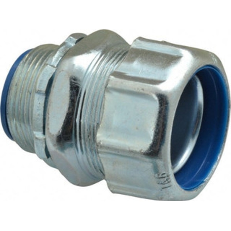 Thomas & Betts 1-1/4 Trade Liquidtight Conduit Connector Steel, Noninsulated, Straight Connector, Threaded Connection 5235 - 54058748