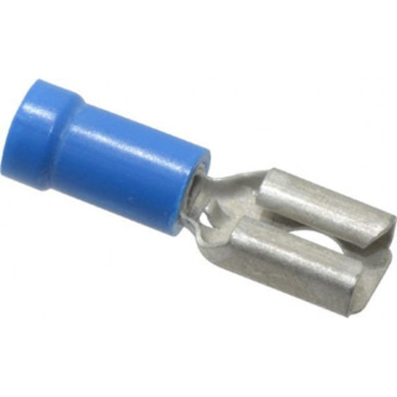 Thomas & Betts 16 to 14 AWG Fully Insulated Female Wire Disconnect 1/4 Tab, Blue, CSA Certified, RoHS Compliant, UL 94 V-0, UL File E66716, UL Listed 14RB-250F - 54062948