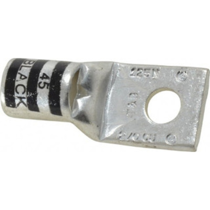 Thomas & Betts 2/0 AWG Noninsulated Compression Connection Square Ring Terminal 5/16 Stud, 1.88 OAL x 0.83 Wide, Tin Plated Copper Contact 54158 - 54056759