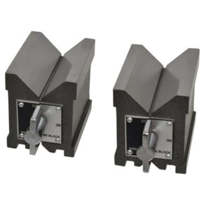 Value Collection Magnetic V-Blocks (Pair), 4 x 3 x 3-3/4 - 52-765-5