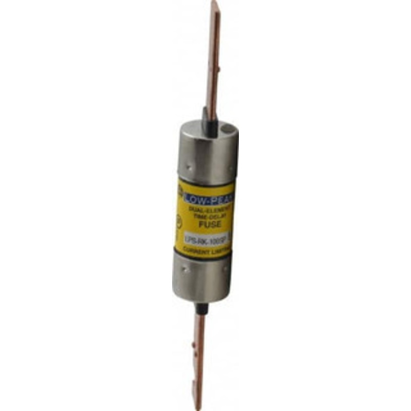 Bussmann 300 VDC, 600 VAC, 100 Amp, Time Delay General Purpose Fuse Bolt-on Mount, 7-7/8 OAL, 100 at DC, 300 at AC (RMS) kA Rating, 1-5/16 Diam LPS-RK-100SP - 74874991