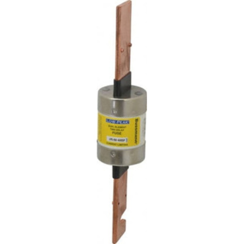 Bussmann 300 VDC, 600 VAC, 400 Amp, Time Delay General Purpose Fuse Bolt-on Mount, 11-5/8 OAL, 100 at DC, 300 at AC (RMS) kA Rating, 2-9/16 Diam LPS-RK-400SP - 74973389
