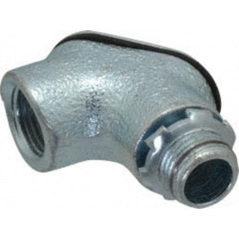 Crouse-Hinds 1/2 Trade Rigid/Intermediate (IMC) Conduit Elbow Malleable Iron, Insulated, Angled Connector, Threaded Connection 810 - 04801924