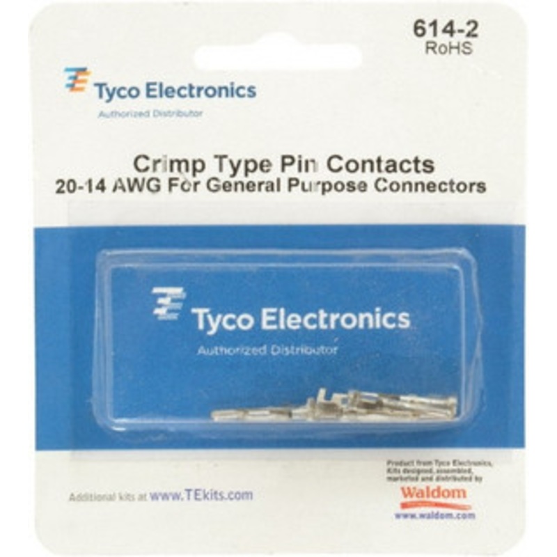 TE Connectivity 20 to 14 AWG Wire Modular Receptacle Plug Connector Pin Contact 614-2 - 07513278