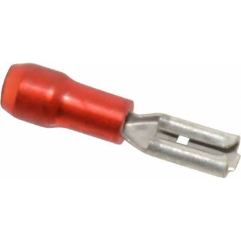 Thomas & Betts 22 to 18 AWG Partially Insulated Female Wire Disconnect 0.11 Tab, Red, RoHS Compliant, UL 94 V-2 RA18-110F - 54062708