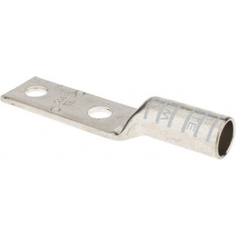 Thomas & Betts 300 kcmil Wire Noninsulated Compression Connection Rectangle Ring Terminal 1/2 Stud, 5.23 OAL x 1-1/4 Wide, Tin Plated Copper Contact 54870BE - 54059308