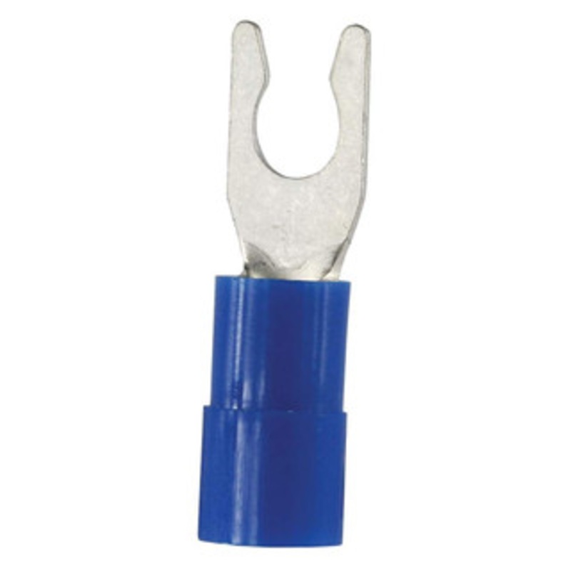 Value Collection Fork Terminals, Terminal Type: Locking, Insulation Type: Partially Insulated, Connection Type: Crimp, Compatible Wire Size (sq mm): 1.5-2.5 (mm), Compatible Wire Size (AWG): 16-14, Stud Size (mm): 3.7 LSNY2-3.7 - 14736797
