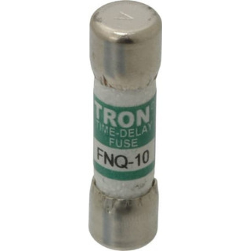 Bussmann 500 VAC, 10 Amp, Time Delay General Purpose Fuse Fuse Holder Mount, 1-1/2 OAL, 10 at AC kA Rating, 13/32 Diam FNQ-10 - 75915280