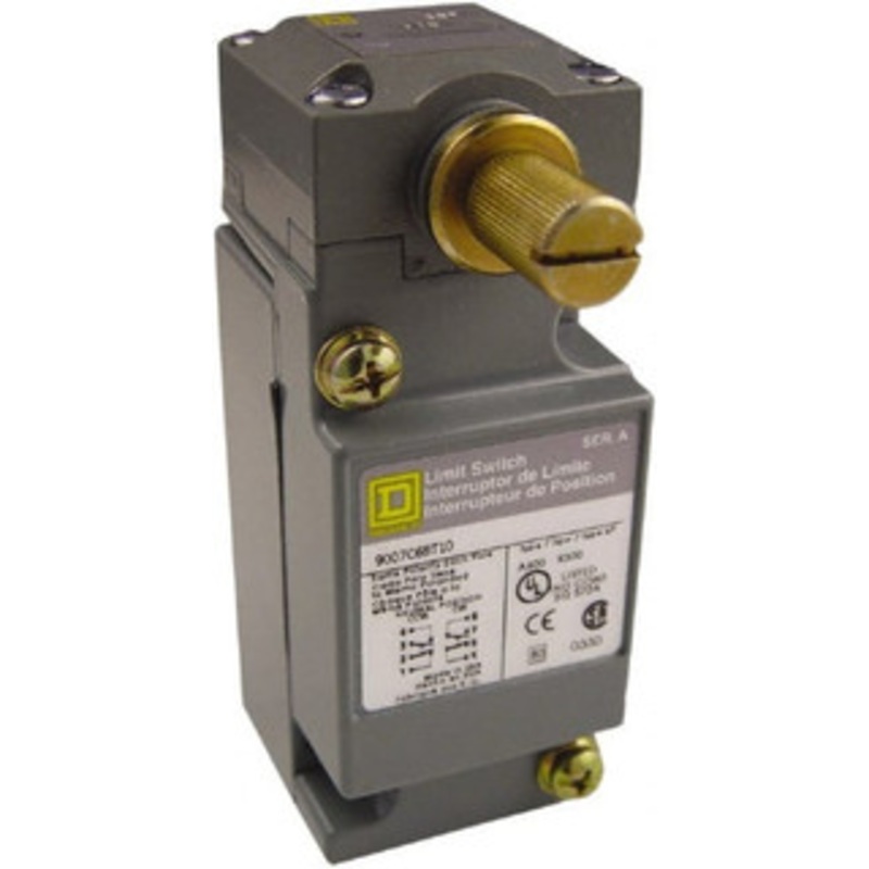 Square D DPDT, NC/NO, 600 VAC at 1.20 Amp, 600 VDC at 0.10 Amp, Screw Terminal, Rotary Head Actuator, General Purpose Limit Switch 1, 2, 4, 6, 12, 13, 6P NEMA Rating, IP66 IPR Rating 9007C68T5 - 59760249