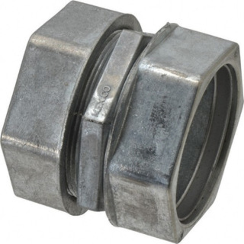 Thomas & Betts 2 Trade EMT Conduit Coupling Die Cast Zinc, Noninsulated, Compression Connection TK216SC - 00155283