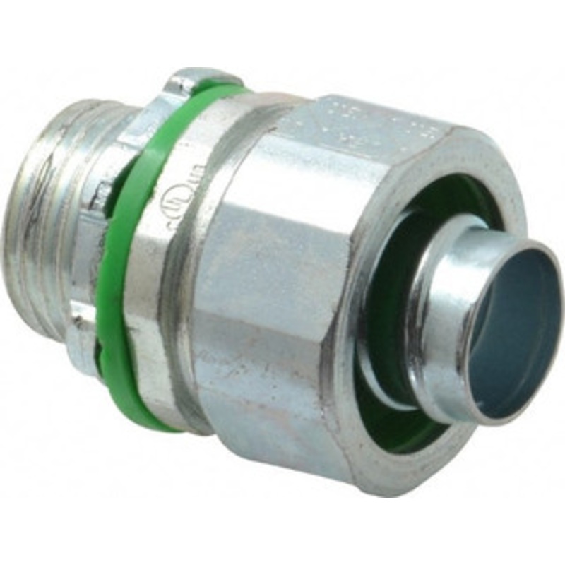 Crouse-Hinds 1/2 Trade Liquidtight Conduit Connector Steel, Noninsulated, Straight Connector, Threaded Connection LTK50 - 04913455