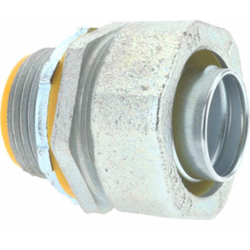 Crouse-Hinds 1 Trade Liquidtight Conduit Connector Malleable Iron, Insulated, Straight Connector, Threaded Connection LTB100 - 04517462