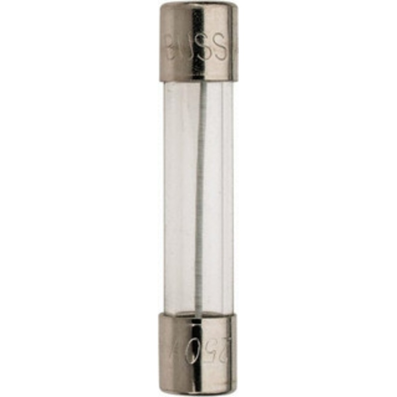 Bussmann 250 VAC, 32 VDC, 0.06 Amp, Time Delay Miniature Glass Fuse 1-1/4 OAL, 1/4 Diam MDL-1-16-R - 74680729