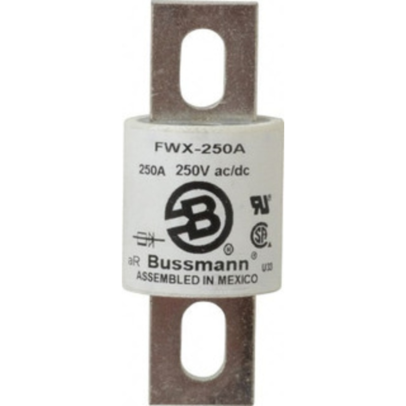 Bussmann 250 VAC/VDC, 250 Amp, Fast-Acting Semiconductor/High Speed Fuse Stud Mount Mount, 3-27/32 OAL, 200 (RMS), 50 at DC kA Rating, 1-1/2 Diam FWX-250A - 75784439