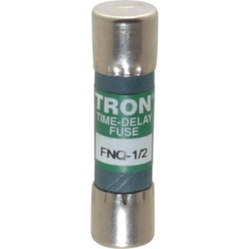 Bussmann 500 VAC, 0.5 Amp, Time Delay General Purpose Fuse Fuse Holder Mount, 1-1/2 OAL, 10 at AC kA Rating, 13/32 Diam FNQ-1/2 - 75915256