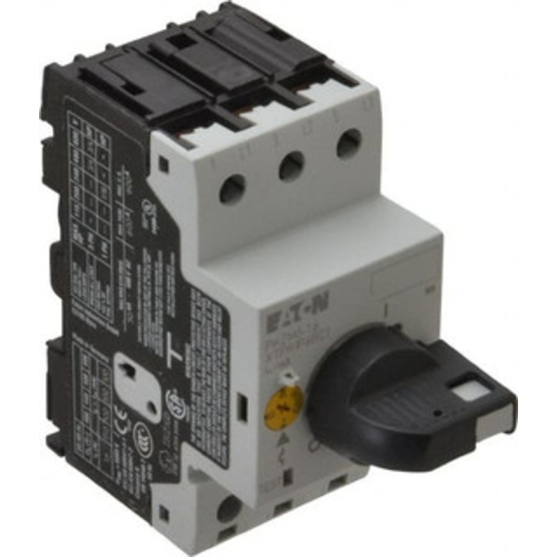 Eaton Cutler-Hammer 1.6 Amp, IEC, Open Pushbutton Manual Motor Starter 45mm Wide x 94mm Deep x 3.6667 High, 3/4 hp at 480/600 V, CE Approved, CSA Certified, DIN VDE, EN/IEC, UL 508 Type E Compliant & UL Listed XTPR1P6BC1 - 08805764