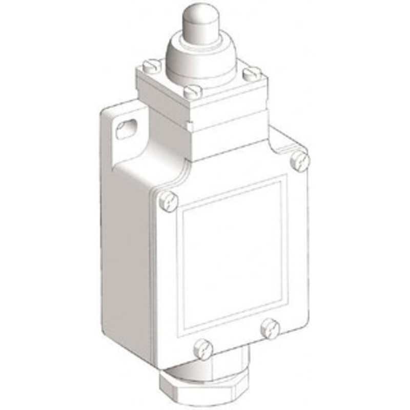 Telemecanique Sensors SPDT, NC/NO, 240 VAC, 250 VDC, Screw Terminal, End Plunger Actuator, General Purpose Limit Switch 1, 2, 4, 6, 12, 13, 6P NEMA Rating, IP66 IPR Rating XCKL110H7 - 59760066