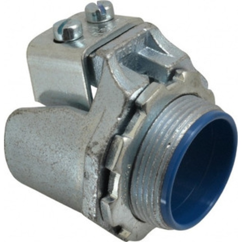 Thomas & Betts 1-1/2 Trade FMC Conduit Connector Malleable Iron, Insulated, Straight Connector, Set Screw Connection 3119 - 54057898