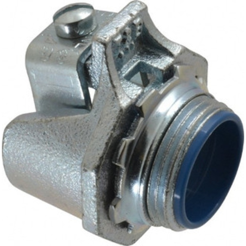 Thomas & Betts 1 Trade FMC Conduit Connector Malleable Iron, Insulated, Straight Connector, Set Screw Connection 3117 - 54057872