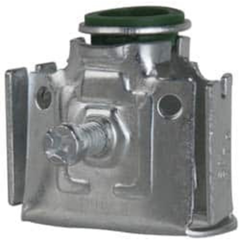 Crouse-Hinds 1/2 Trade FMC Conduit Connector Steel, Noninsulated, Straight Connector, Set Screw Connection QLK50D - 04518130