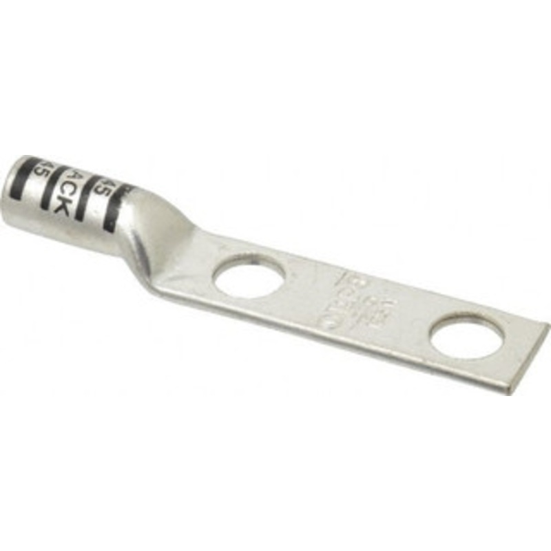 Thomas & Betts 2/0 AWG Noninsulated Compression Connection Rectangle Ring Terminal 1/2 Stud, 4.2 OAL x 0.83 Wide, Tin Plated Copper Contact 54862BE - 54059266