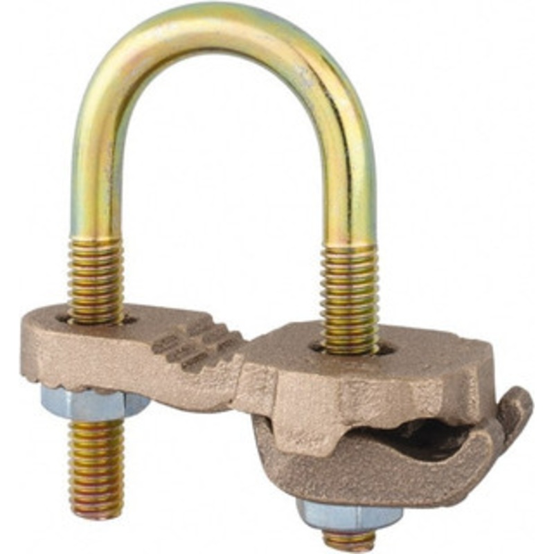 Thomas & Betts 4 to 4/0 AWG Compatible U-bolt Rod Clamp Bronze, CSA Certified, UL File E3060, UL Listed 3902 - 73124034