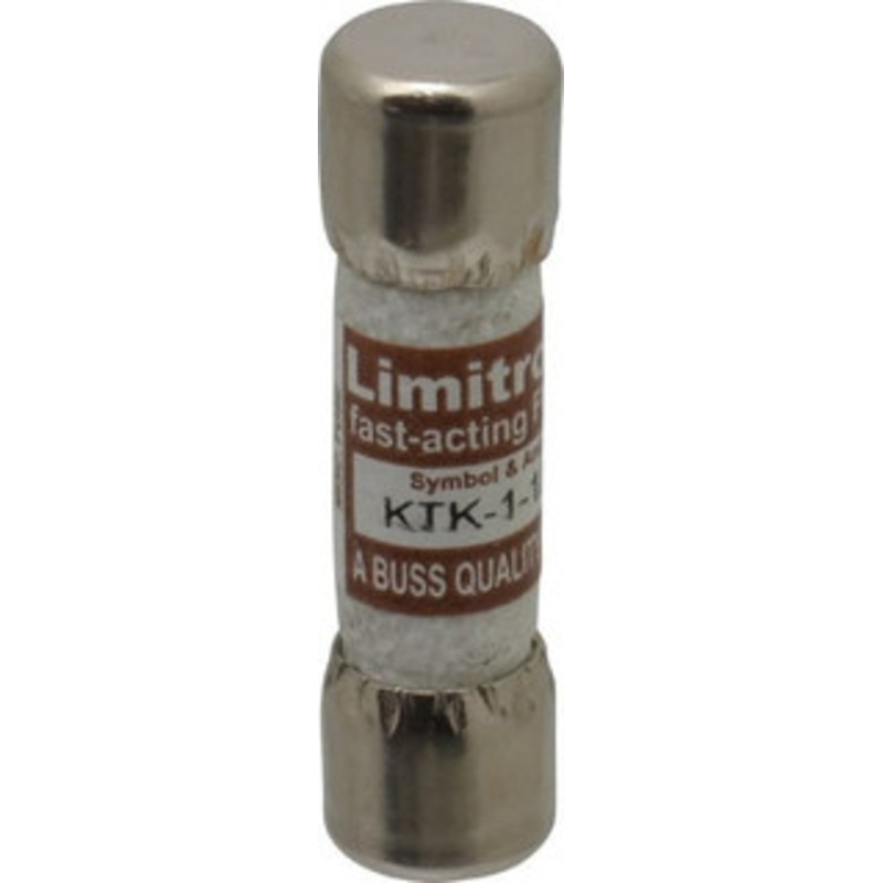 Bussmann 600 VAC, 1.5 Amp, Fast-Acting General Purpose Fuse Fuse Holder Mount, 1-1/2 OAL, 100 at AC kA Rating, 13/32 Diam KTK-1-1/2 - 74973934