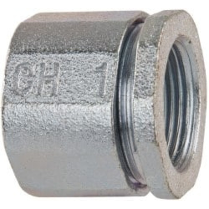 Crouse-Hinds 1 Trade Rigid/Intermediate (IMC) Conduit Coupling Malleable Iron, Noninsulated, Threaded Connection 192 - 04801296