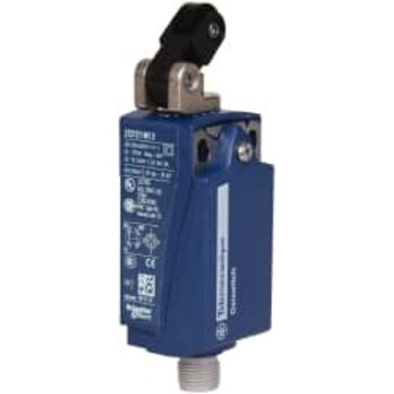 Telemecanique Sensors SPDT, NC/NO, 240 VAC, 250 VDC, Screw Terminal, Roller Plunger Actuator, General Purpose Limit Switch 1, 2, 4, 6, 12, 13 NEMA Rating, IP66, IP67 IPR Rating XCKP2102N12 - 59759738