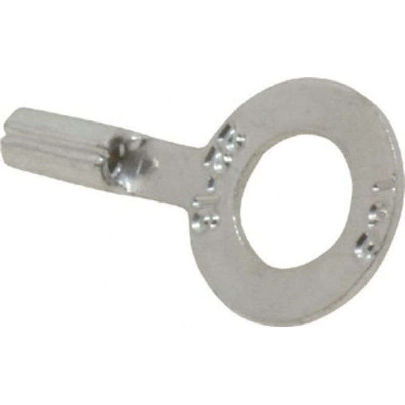 Thomas & Betts 22-16 AWG Noninsulated Crimp Connection D Shaped Ring Terminal 1/4 Stud, 0.92 OAL x 1/2 Wide, Tin Plated Copper Contact A18-14 - 54064886