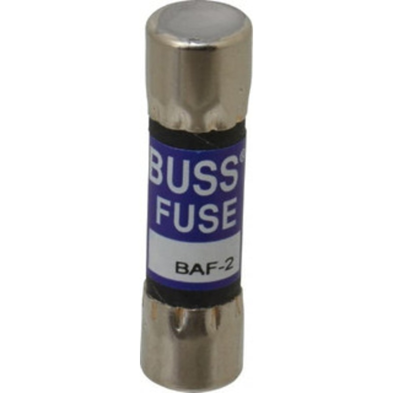 Bussmann 250 VAC, 2 Amp, Fast-Acting General Purpose Fuse Fuse Holder Mount, 1-1/2 OAL, 10 at 125 V kA Rating, 13/32 Diam BAF-2 - 74975392