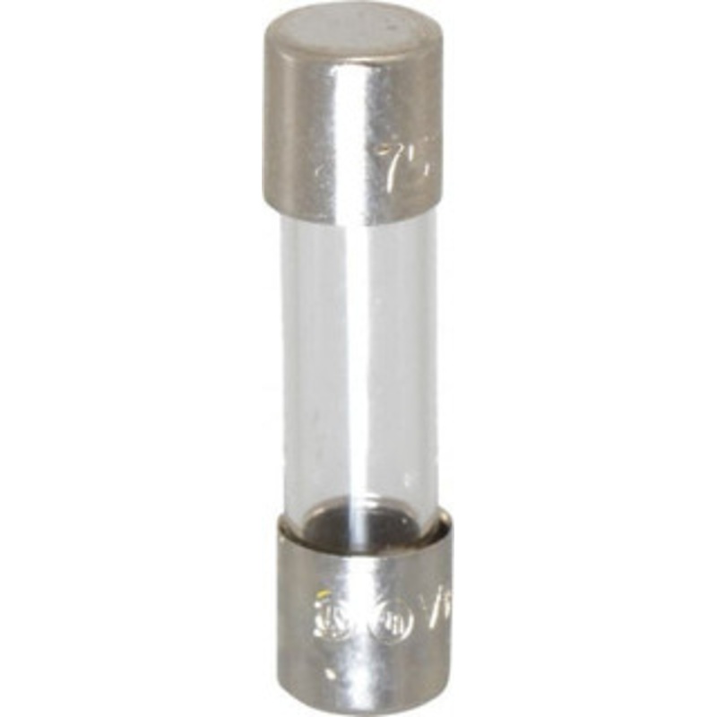 Bussmann 250 VAC, 32 VDC, 0.75 Amp, Fast-Acting Miniature Glass Fuse 20mm OAL, 10 at 125 V kA Rating, 5mm Diam GMA-750-R - 71917918