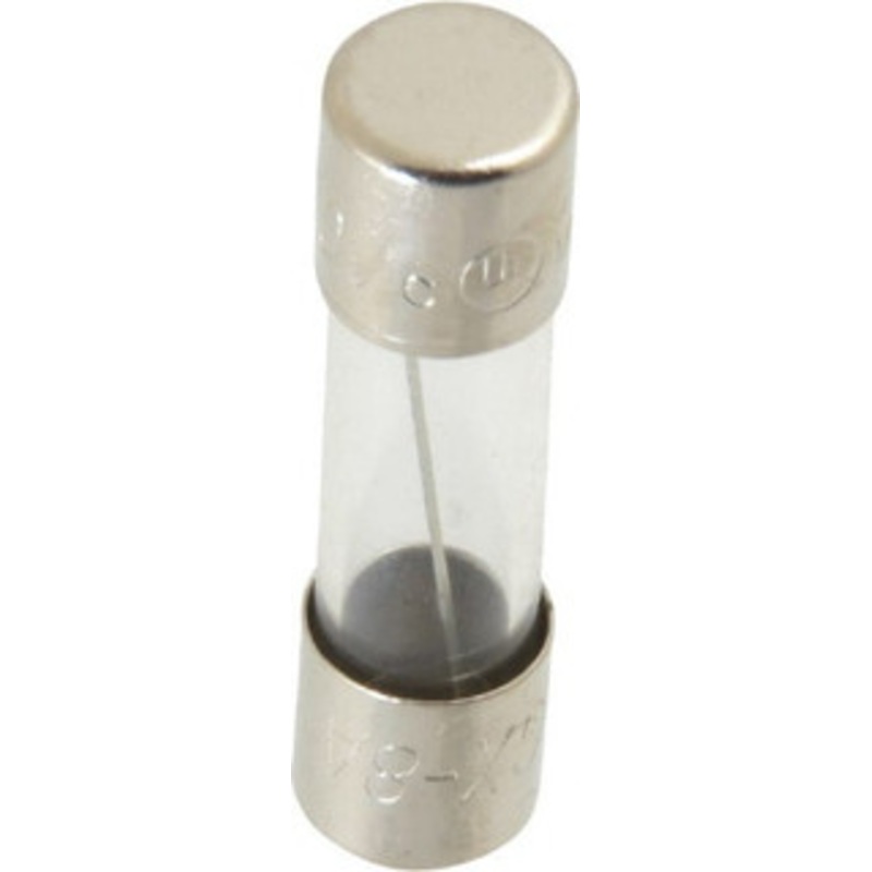 Bussmann 250 VAC, 32 VDC, 8 Amp, Fast-Acting Miniature Glass Fuse 25.4mm OAL, 10 at 125 V kA Rating, 1/4 Diam AGX-8 - 71924179