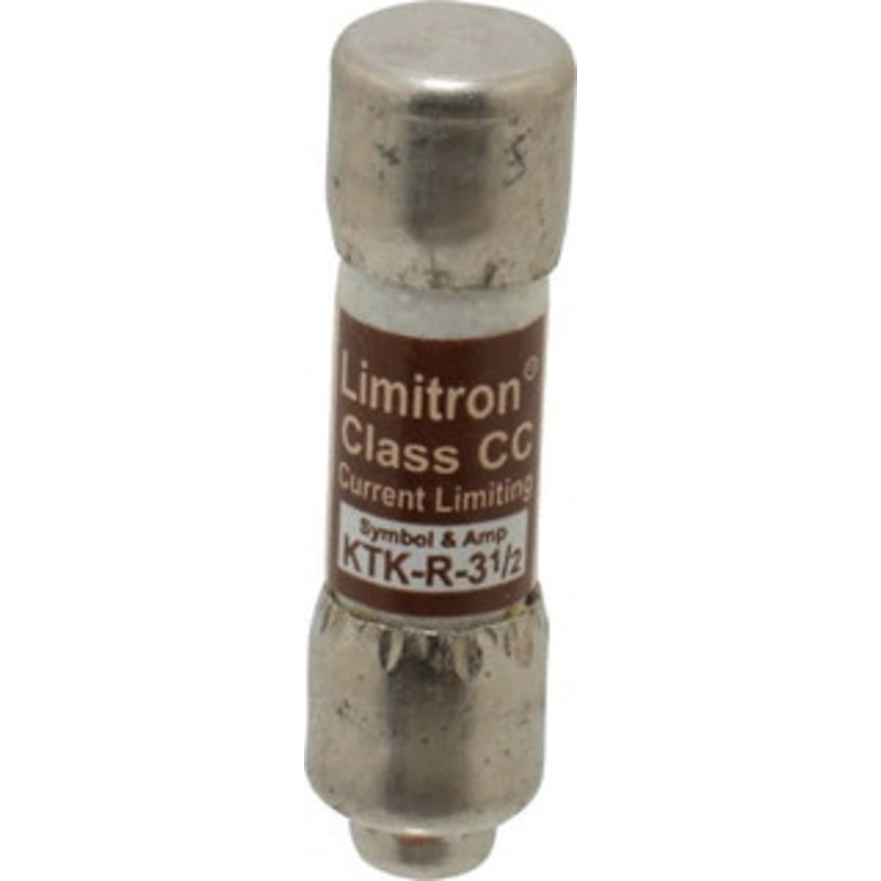 Bussmann 600 VAC, 3.5 Amp, Fast-Acting General Purpose Fuse Fuse Holder Mount, 1-1/2 OAL, 200 at AC (RMS) kA Rating, 13/32 Diam KTK-R-3-1/2 - 74760406