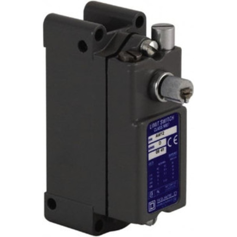 Square D SPDT, NC/NO, 600 VAC, Screw Terminal, Rotary Head Actuator, General Purpose Limit Switch 1, 2, 4, 12, 13 NEMA Rating, IP65 IPR Rating, Surface Mount 9007AW12 - 69669653