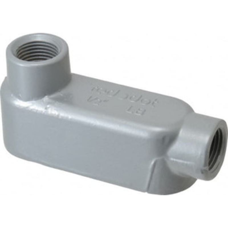 Thomas & Betts LB Body, 1/2 Trade, IMC, Rigid Aluminum Conduit Body Oval, 4-9/32 OAL, 4.3 cc Capacity, Gray ALB-1 - 62409339