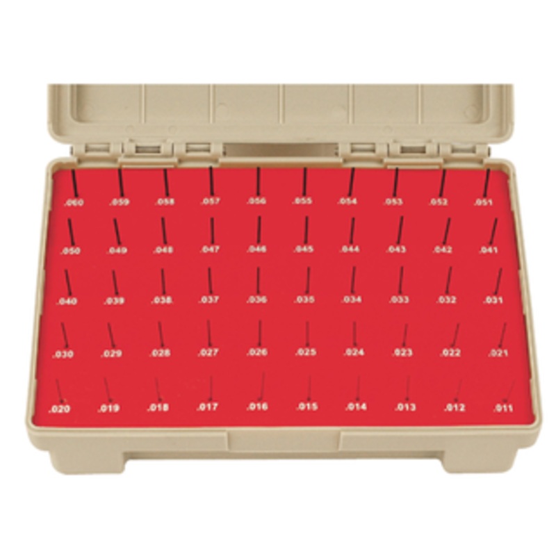 Vermont Gage Black Guard Class ZZ 50 Piece Pin Gage Set, .011 thru .060 Range, Plus