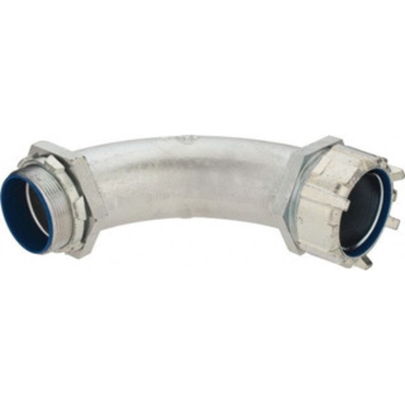 Thomas & Betts 3 Trade Liquidtight Conduit Connector Malleable Iron, Insulated, Angled Connector, Threaded Connection 5359 - 54116017