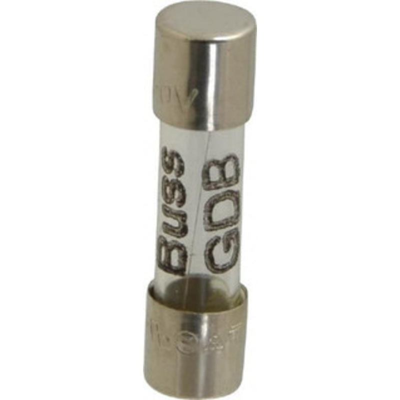 Bussmann 250 VAC, 32 VDC, 1.6 Amp, Fast-Acting Miniature Glass Fuse 20mm OAL, 5mm Diam GDB-1.6A - 74973777