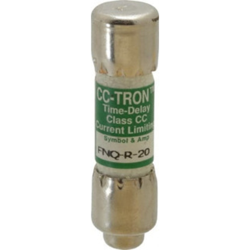 Bussmann 300 VDC, 600 VAC, 20 Amp, Time Delay General Purpose Fuse Fuse Holder Mount, 1-1/2 OAL, 20 at DC, 200 at AC (RMS) kA Rating, 13/32 Diam FNQ-R-20 - 75915751