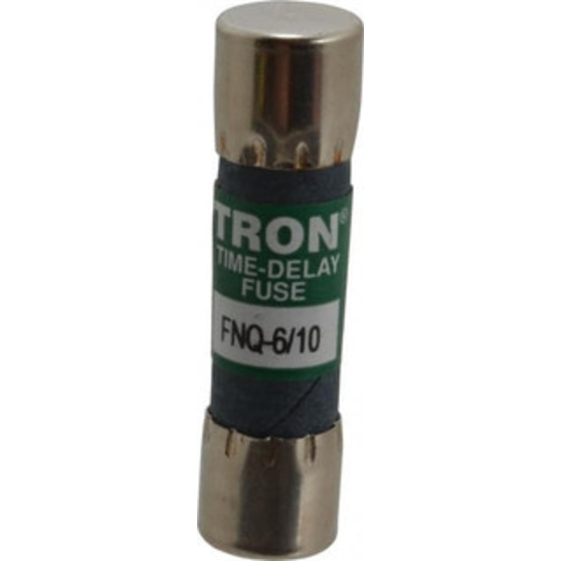 Bussmann 500 VAC, 0.6 Amp, Time Delay General Purpose Fuse Fuse Holder Mount, 1-1/2 OAL, 10 at AC kA Rating, 13/32 Diam FNQ-6/10 - 75915520