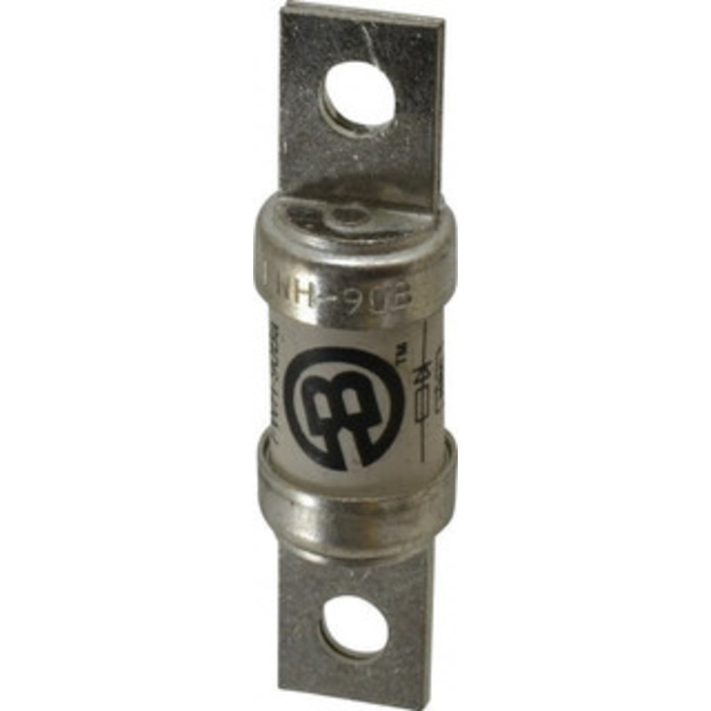 Bussmann 500 VAC/VDC, 90 Amp, Fast-Acting Semiconductor/High Speed Fuse Bolt-on Mount, 3-5/8 OAL, 200 (RMS Symmetrical), 50 at DC kA Rating, 0.947 Diam FWH-90B - 75382937
