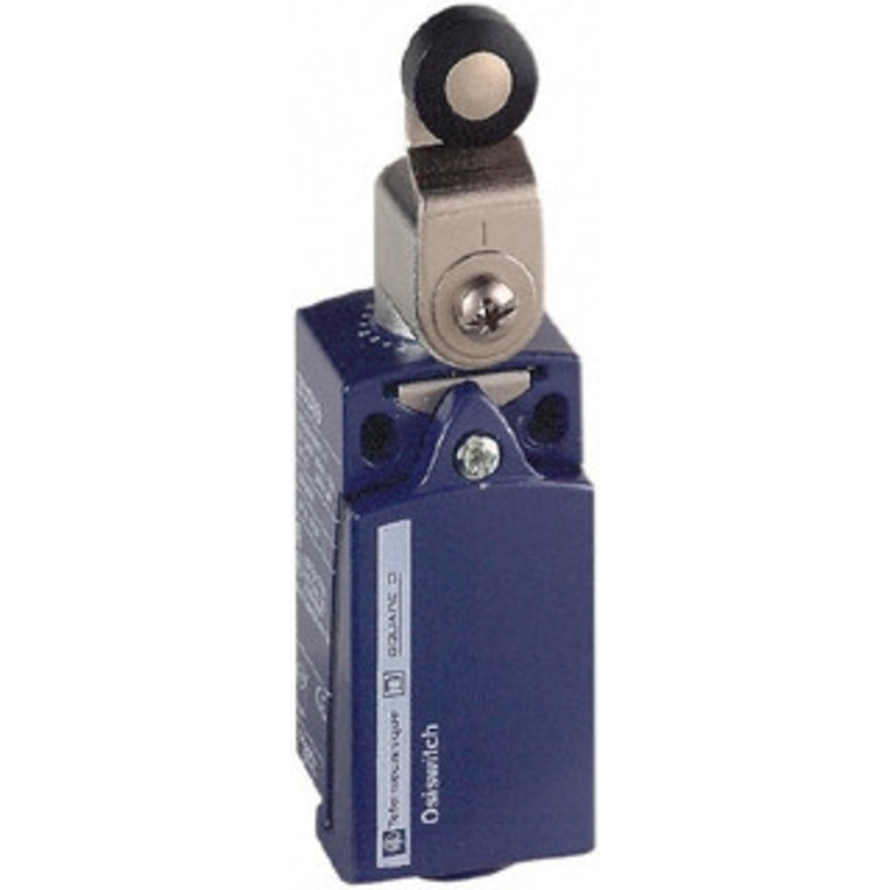 Telemecanique Sensors SPDT, NC/NO, 240 VAC, 250 VDC, Screw Terminal, Roller Lever Actuator, General Purpose Limit Switch 1, 2, 4, 6, 12, 13 NEMA Rating, IP66, IP67 IPR Rating XCKD2118N12 - 59759910