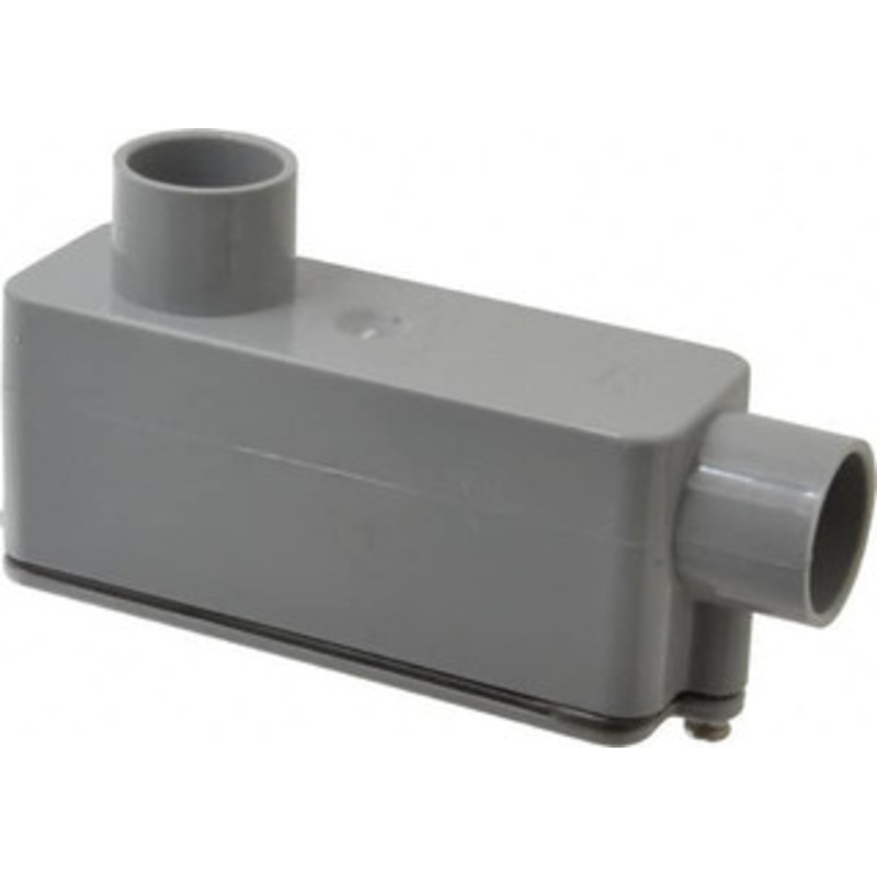 Thomas & Betts LB Body, 3/4 Trade, IMC, Rigid PVC Conduit Body Oval, 6-9/32 OAL, 12 cc Capacity E986E - 54088067