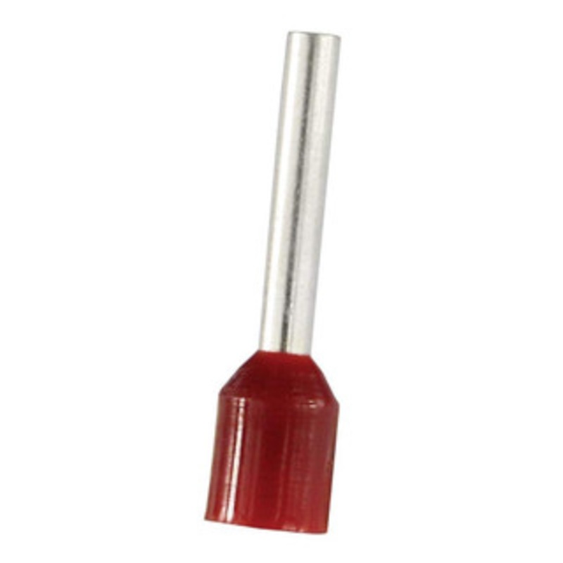 Value Collection Electrical Wire Ferrules, Insulation Type: Partially Insulated, Connection Type: Crimp, Compatible Wire Size (AWG): 16, Compatible Wire Size (sq mm): 1.5 (mm), Pin Length (Inch): 0.472, Pin Length (mm): 12 E1512-L-RED - 14735690